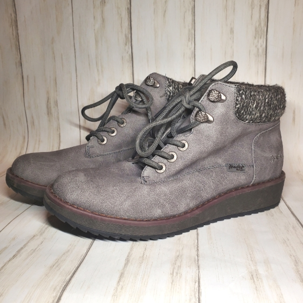 Gray Grey Blowfish Malibu comet ankle boots size 11 - Picture 2 of 9